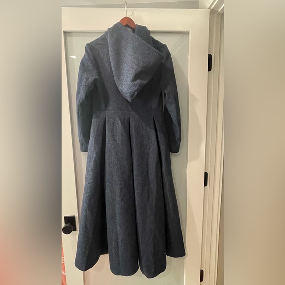 Linennaive My Fair Lady 26 Hooded Wool Coat size medium in Starry Blue NWT - Picture 5 of 8